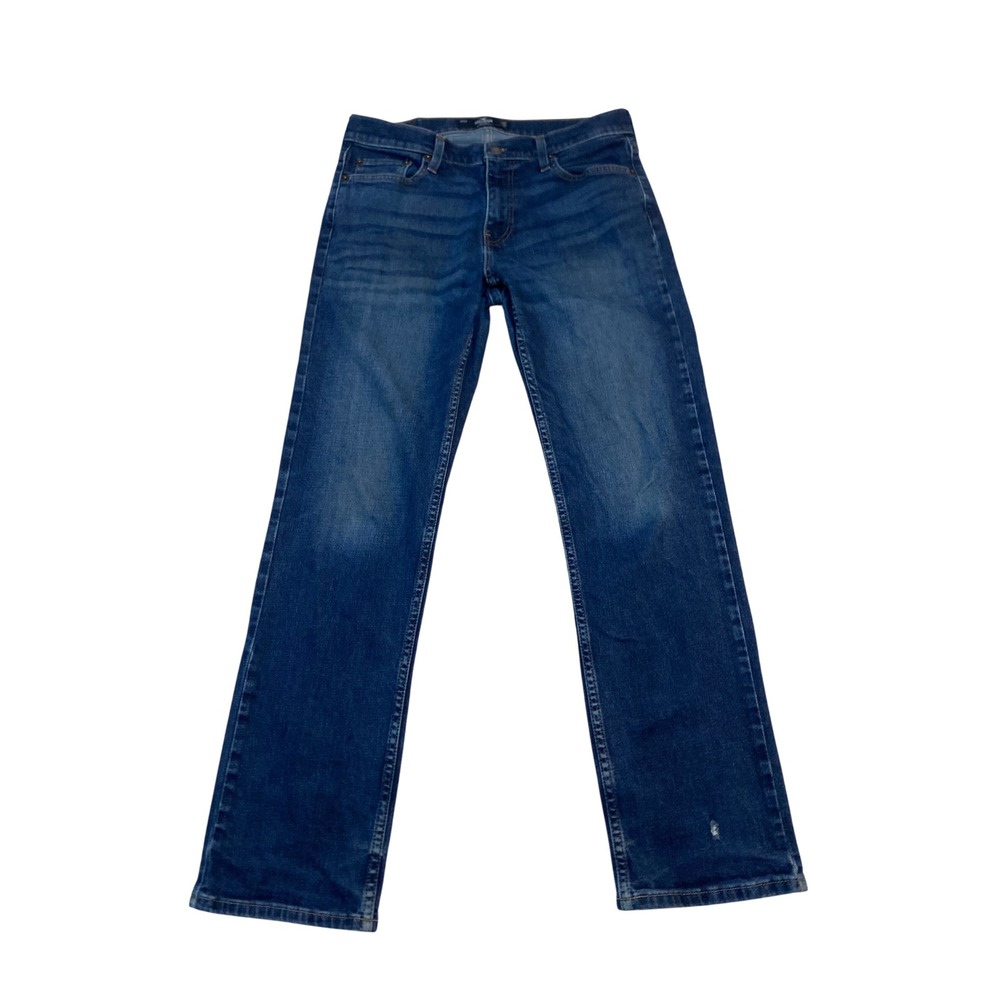 Hollister Epic Flex Straight Leg Jeans Mens 32x32 Medium Wash Blue Denim